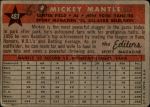 1958 Topps #487   -  Mickey Mantle All-Star Back Thumbnail
