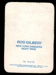 1976 Topps Glossy #18  Rod Gilbert  Back Thumbnail