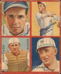 1935 Goudey 4-in-1  Bill Terry / Travis Jackson / Gus Mancuso / Hal Schumacher  Front Thumbnail
