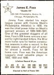 1961 Golden Press #22  Jimmie Foxx  Back Thumbnail