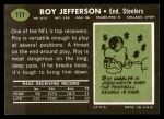 1969 Topps #111  Roy Jefferson  Back Thumbnail