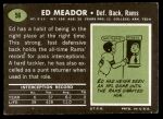 1969 Topps #56  Ed Meador  Back Thumbnail