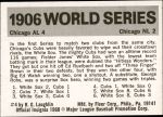 1971 Fleer World Series #4   1906 White Sox / Cubs Back Thumbnail