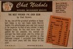 1955 Bowman #72  Chet Nichols  Back Thumbnail