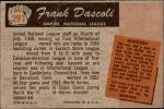 1955 Bowman #291  Frank Dascoli  Back Thumbnail