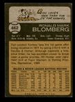 1973 Topps #462  Ron Blomberg  Back Thumbnail