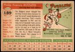 1955 Topps #189  Phil Rizzuto  Back Thumbnail
