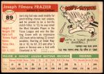 1955 Topps #89  Joe Frazier  Back Thumbnail