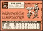 1969 Topps #260  Reggie Jackson  Back Thumbnail