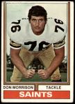 1974 Topps #476  Don Morrison  Front Thumbnail