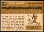 1960 Topps #107  Carlton Willey  Back Thumbnail
