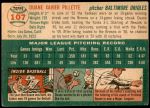 1954 Topps #107  Duane Pillette  Back Thumbnail