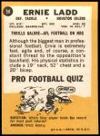 1967 Topps #58  Ernie Ladd  Back Thumbnail