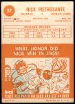 1963 Topps #27  Nick Pietrosante  Back Thumbnail