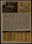 1971 Topps #98  Gerry Philbin  Back Thumbnail