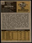 1971 Topps #207  Willie Brown  Back Thumbnail