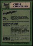 1982 Topps #321   -  Chris Chambliss In Action Back Thumbnail