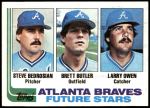 1982 Topps #502   -  Larry Owen / Brett Butler / Steve Bedrosian Braves Rookies Front Thumbnail