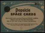 1963 Topps Astronaut Popsicle #30   Grissom in Space Back Thumbnail
