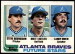 1982 Topps #502   -  Larry Owen / Brett Butler / Steve Bedrosian Braves Rookies Front Thumbnail