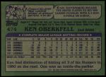 1982 Topps #474  Ken Oberkfell  Back Thumbnail
