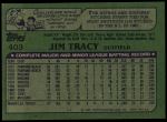 1982 Topps #403  Jim Tracy  Back Thumbnail