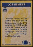 1982 Topps #399   -  Joe Senser In Action Back Thumbnail