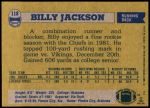 1982 Topps #118  Billy Jackson  Back Thumbnail