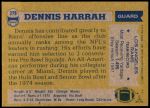 1982 Topps #378  Dennis Harrah  Back Thumbnail