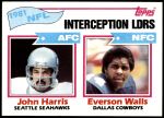 1982 Topps #261   -  John Harris / Everson Walls Interception Leaders Front Thumbnail