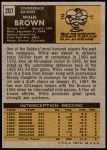 1971 Topps #207  Willie Brown  Back Thumbnail