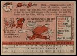 1958 Topps #278  Mack Burk  Back Thumbnail