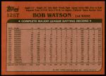 1982 Topps Traded #125 T Bob Watson  Back Thumbnail