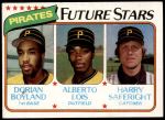 1980 Topps #683   -  Dorian Boyland / Alberto Lois / Harry Saferight  Pirates Rookies Front Thumbnail