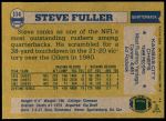 1982 Topps #114  Steve Fuller  Back Thumbnail