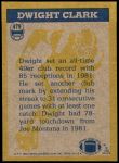 1982 Topps #479   -  Dwight Clark In Action Back Thumbnail