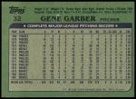1982 Topps #32  Gene Garber  Back Thumbnail