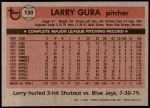 1981 Topps #130  Larry Gura  Back Thumbnail