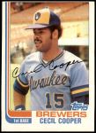 1982 Topps #675  Cecil Cooper  Front Thumbnail