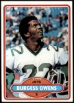 1980 Topps #238  Burgess Owens  Front Thumbnail