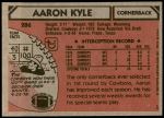 1980 Topps #286  Aaron Kyle  Back Thumbnail