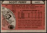 1980 Topps #54  Scott Perry  Back Thumbnail
