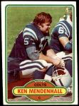 1980 Topps #67  Ken Mendenhall  Front Thumbnail