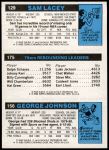 1980 Topps   -  George Johnson / Caldwell Jones / Sam Lacey 156 / 175 / 129 Back Thumbnail