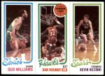 1980 Topps   -  Gus Williams / Dan Roundfield / Kevin Restani 233 / 20 / 211 Front Thumbnail