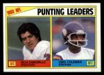 1984 Topps #207   -  Rich Camarillo / Greg Coleman Punting Leaders Front Thumbnail