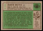 1984 Topps #379  Dave Butz  Back Thumbnail