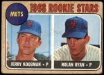 1968 Topps #177 A  -  Nolan Ryan / Jerry Koosman Mets Rookies Front Thumbnail