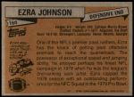 1981 Topps #168  Ezra Johnson  Back Thumbnail