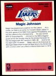 1986 Fleer Sticker #7  Magic Johnson  Back Thumbnail